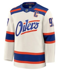 Alternative view of Connor McDavid Edmonton Oilers  Alternate Premium Jersey - Light Beige