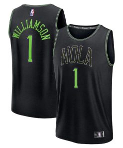 Zion Williamson New Orleans Pelicans  Youth 2025/26 City Edition Fastbreak Jersey - Black