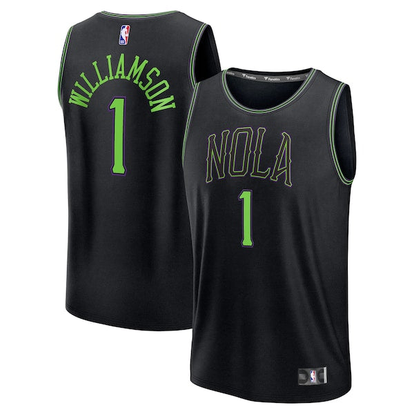 Zion Williamson New Orleans Pelicans Youth 2025/26 City Edition Fastbreak Jersey - Black