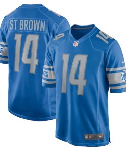 Amon-Ra St. Brown Detroit Lions Nike Game Player Jersey - Blue