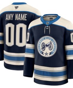 Columbus Blue Jackets  Alternate Premium Custom Jersey - Navy