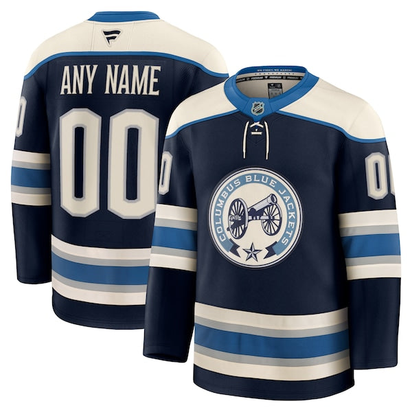 Columbus Blue Jackets Alternate Premium Custom Jersey - Navy