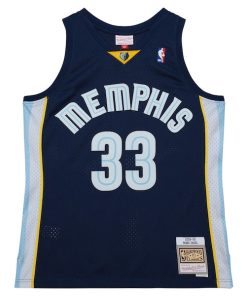 Alternative view of Marc Gasol Memphis Grizzlies  2008/09 Hardwood Classics Swingman Throwback Jersey - Navy