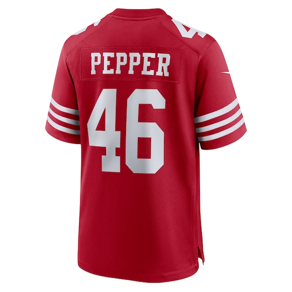 Taybor Pepper San Francisco 49ers Nike Game Jersey - Scarlet - Image 3
