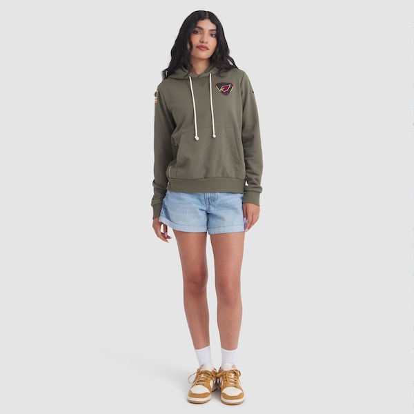 Arizona Cardinals Nike Women's 2025 Salute to Service Sideline Standard Issue Dri-FIT Hoodie - Olive - Image 3
