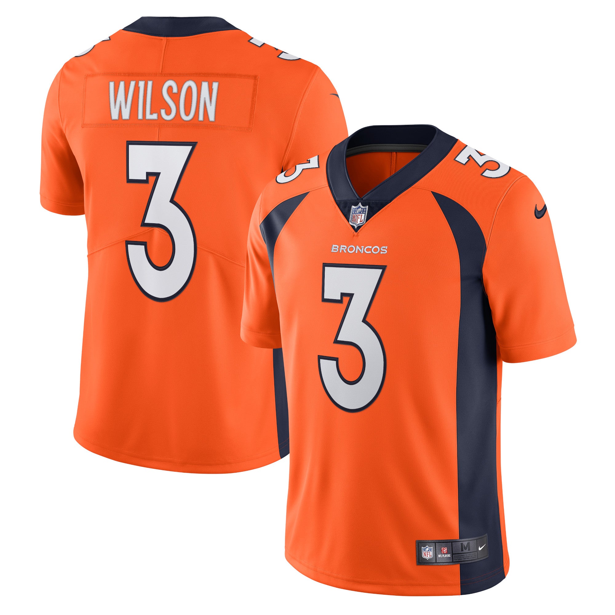 Russell Wilson Denver Broncos Nike Alternate Vapor Limited Jersey - Navy/Orange - Image 5