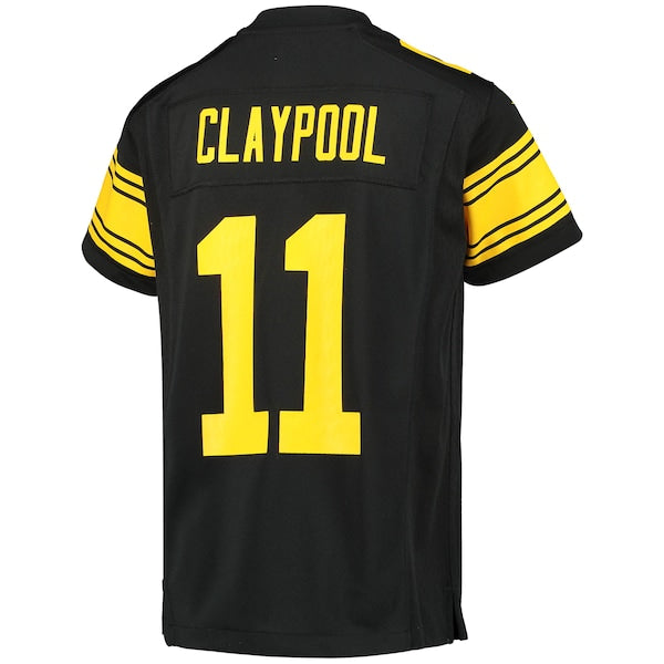 Chase Claypool Pittsburgh Steelers Nike Youth Alternate Player Game Jersey - Black - Image 3