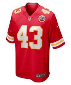 Alternative view of Jack Cochrane Kansas City Chiefs Nike Game Player Jersey - Red