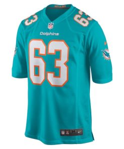 Alternative view of Chasen Hines Miami Dolphins Nike Team Game Jersey -  Aqua