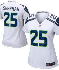 Richard Sherman Seattle Seahawks Nike Women's Game Jersey - White