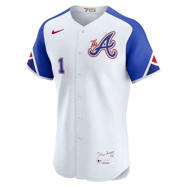 Ozzie Albies Atlanta Braves Nike City Connect Elite Player Jersey - White - Image 2