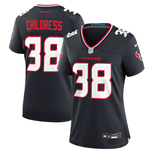 Zion Childress Houston Texans Nike Women's Team Game Jersey - Navy