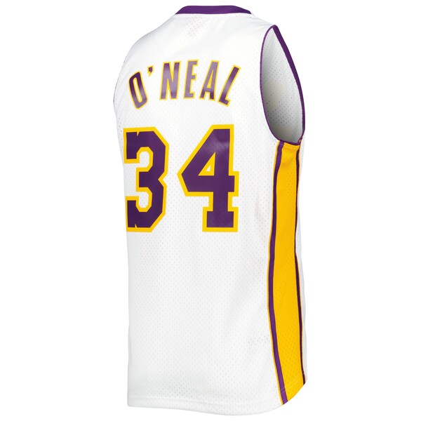 Shaquille O'Neal Los Angeles Lakers 2001/02 Hardwood Classics Swingman Jersey - White - Image 3