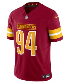 Alternative view of Daron Payne Washington Commanders Nike Vapor F.U.S.E. Limited Jersey - Burgundy