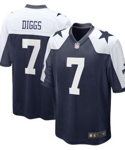 Alternative view of Trevon Diggs Dallas Cowboys Nike Alternate Game Jersey - Navy/White
