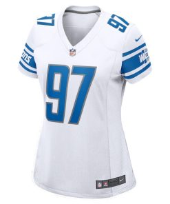 Alternative view of Aidan Hutchinson Detroit Lions Nike Women's Player Jersey - White