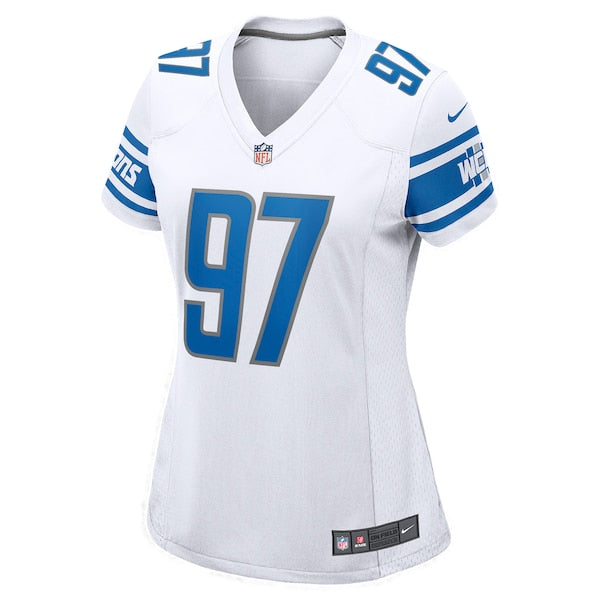 Aidan Hutchinson Detroit Lions Nike Women's Player Jersey - White - Image 2