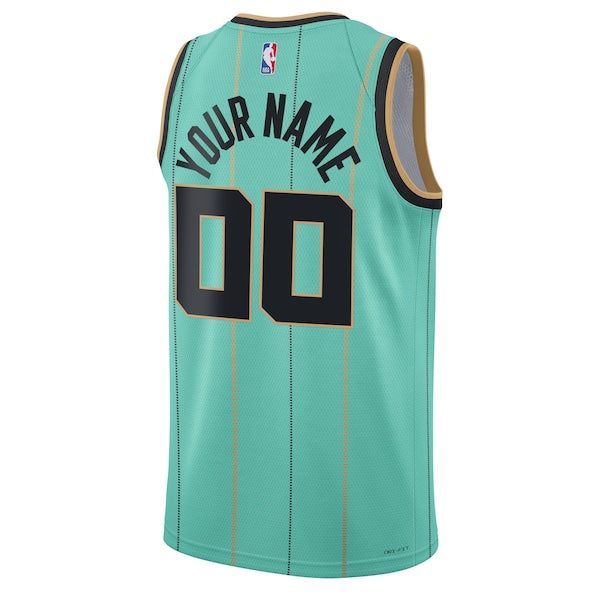 Charlotte Hornets Jordan Brand Unisex 2024/25 Custom Swingman Jersey - City Edition - Mint - Image 3