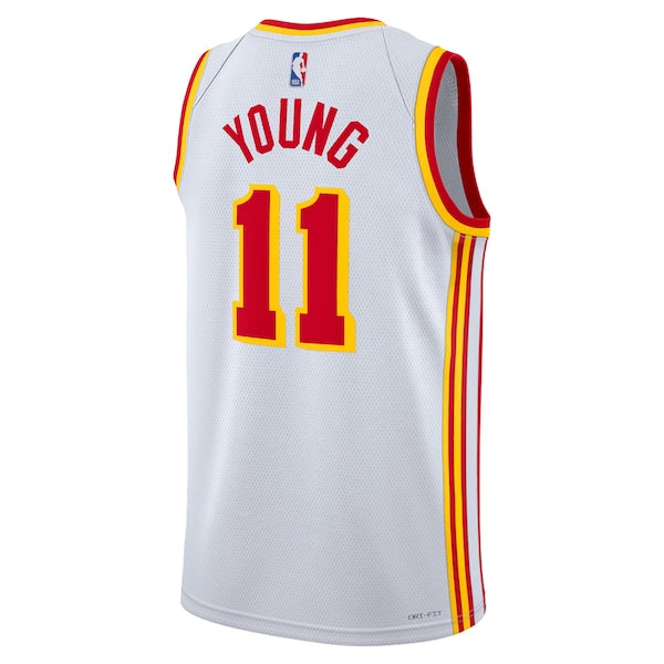 Trae Young Atlanta Hawks Nike Unisex Swingman Jersey - Association Edition - White/Red - Image 4