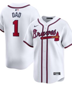 Atlanta Braves Nike #1 Dad Home Limited Jersey - White