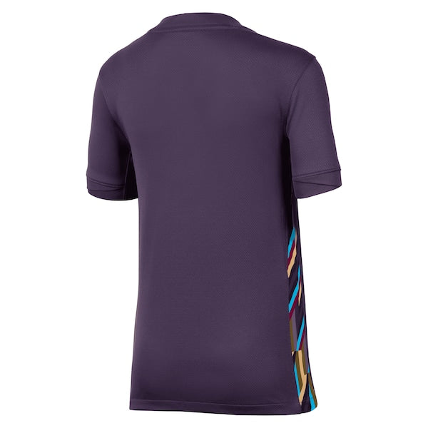 England National Team Nike Youth 2024 Away Replica Blank Jersey - Purple - Image 3