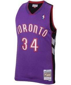 Alternative view of Hakeem Olajuwon Toronto Raptors 2001/02 Hardwood Classics Swingman Jersey - Purple