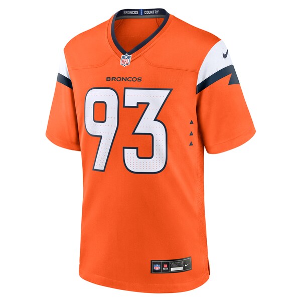 D.J. Jones Denver Broncos Nike Team Game Jersey - Orange - Image 3