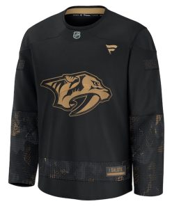 Alternative view of Nashville Predators  2024 Military Appreciation Practice Jersey - Black