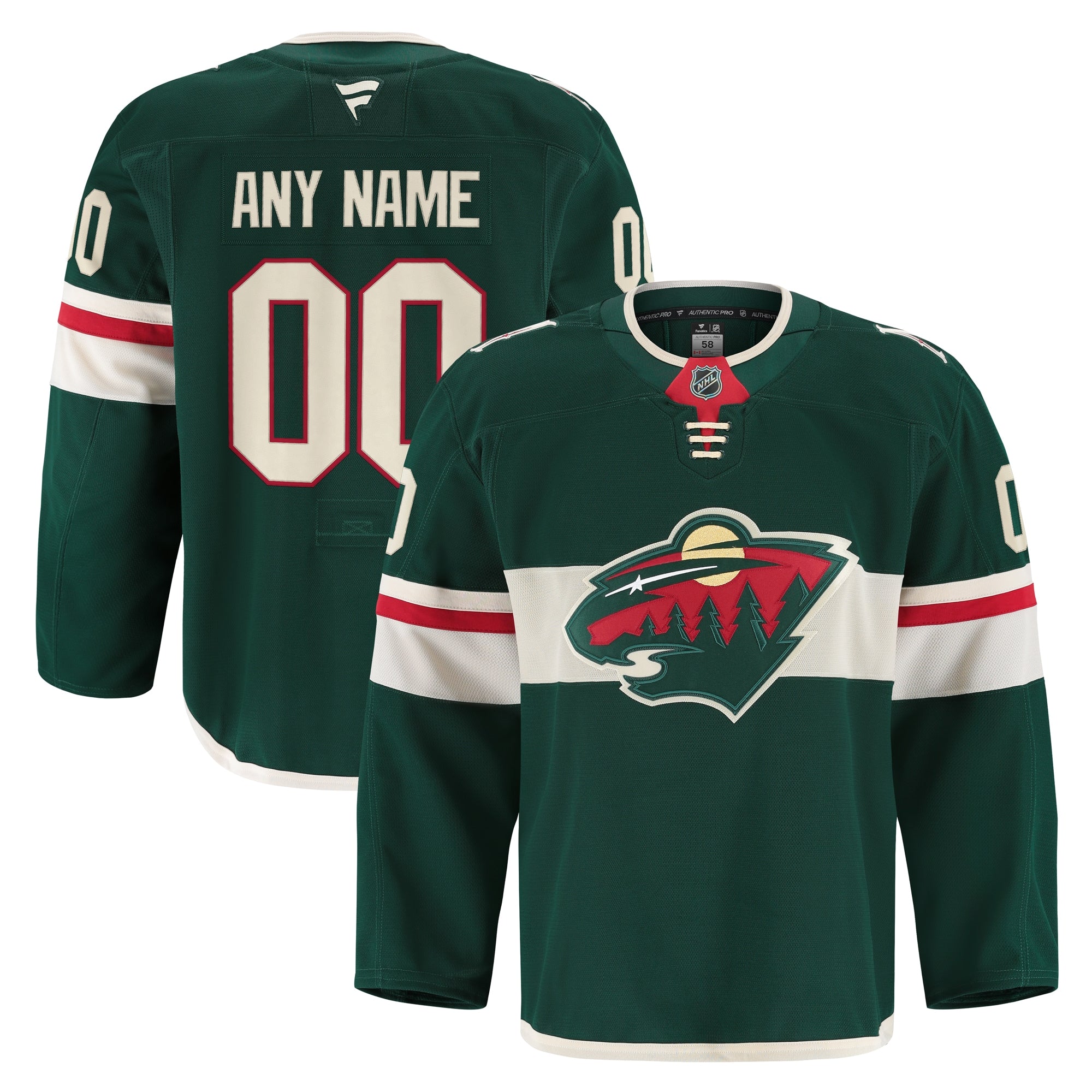 Minnesota Wild 25th Anniversary Authentic Pro Custom Jersey - White/Green - Image 5