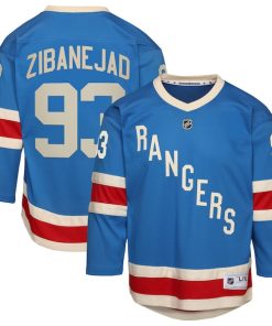 Mika Zibanejad New York Rangers Youth Centennial Replica Jersey - Blue