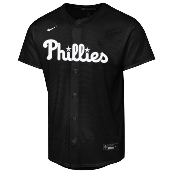Bryce Harper Philadelphia Phillies Nike Youth Lights Out Replica Player Jersey - Black - Image 2