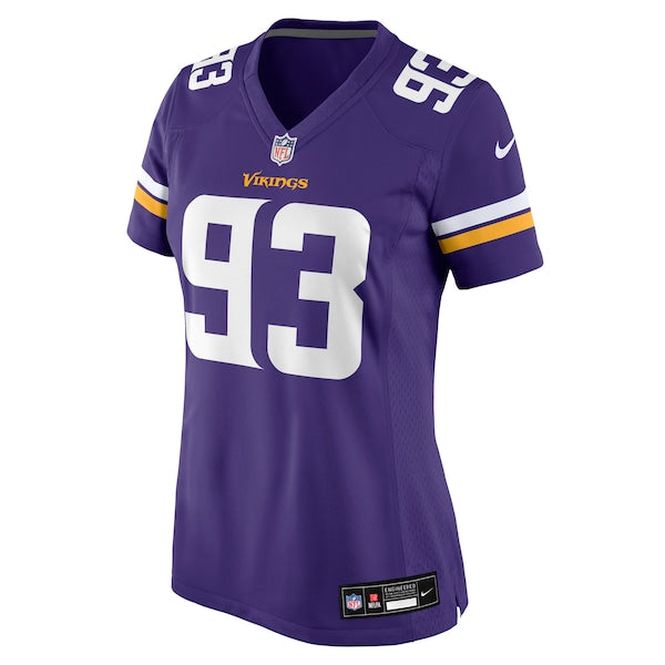 Jonathan Allen Minnesota Vikings Nike Women's Team Game Jersey - Purple - Image 2
