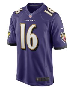 Alternative view of Tylan Wallace Baltimore Ravens Nike Game Jersey - Purple