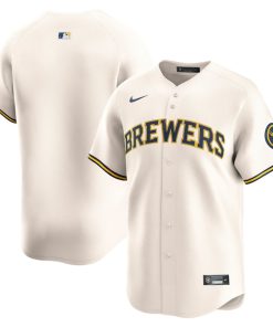 Milwaukee Brewers Nike Home Limited Jersey - Cream
