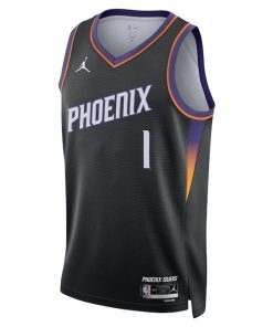 Alternative view of Devin Booker Phoenix Suns Jordan Brand Unisex  Swingman Jersey - Statement Edition - Black