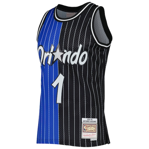 Penny Hardaway Orlando Magic Hardwood Classics 1994/95 Split Swingman Jersey - Blue/Black - Image 2