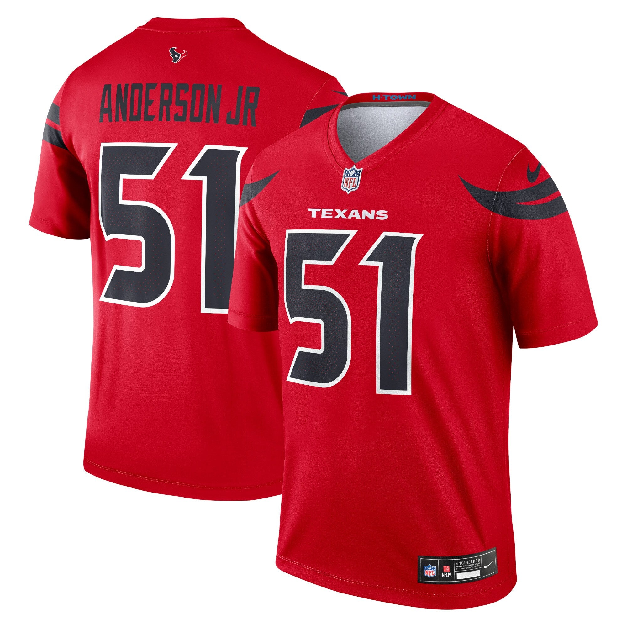 Will Anderson Jr. Houston Texans Nike Alternate Legend Player Performance Top - Navy/Red - Image 6