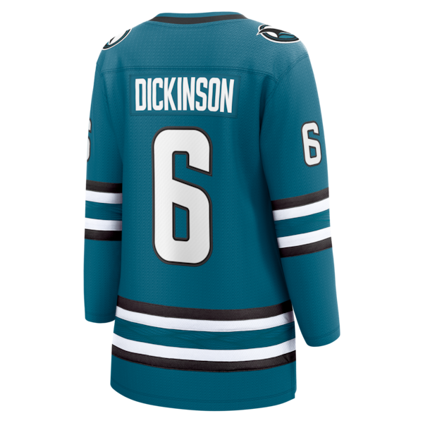 Sam Dickinson San Jose Sharks Women's Home Breakaway Jersey - Teal - Image 3