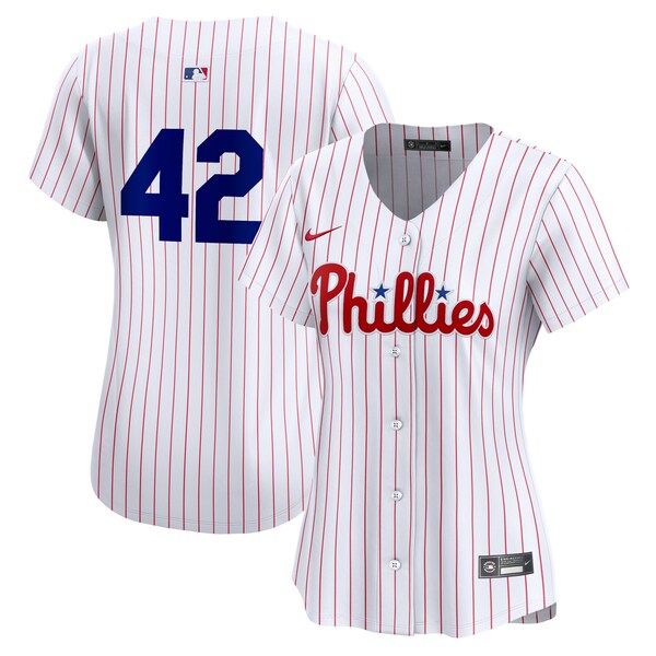 Philadelphia Phillies Nike Women's 2024 Jackie Robinson Day Home Limited Jersey?ยจC White