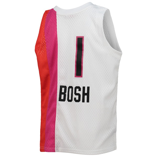 Chris Bosh Miami Heat Youth 2011/12 Hardwood Classics Swingman Jersey - White - Image 3
