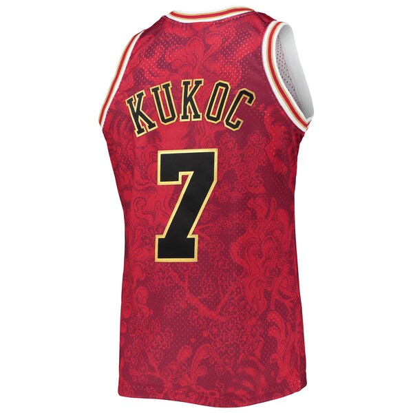 Toni Kukoc Chicago Bulls Hardwood Classics 1997/98 Lunar New Year Swingman Jersey - Red - Image 3