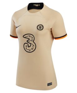 Alternative view of Chelsea Nike Women's 2022/23 Third Replica Jersey - Gold