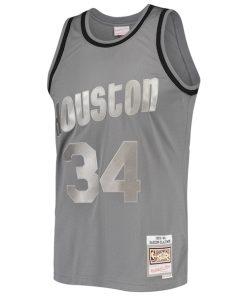 Alternative view of Hakeem Olajuwon Houston Rockets Hardwood Classics Retired Player 1993/94 Metal Works Swingman Jersey - Charcoal