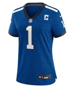 Alternative view of Ahmad Sauce Gardner Indianapolis Colts Nike Women's Alternate 2 Indiana Nights Game Jersey -  Heather Royal