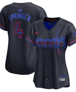 George Springer Toronto Blue Jays Nike Women's 2024 City Connect Limited Player Jersey - Navy