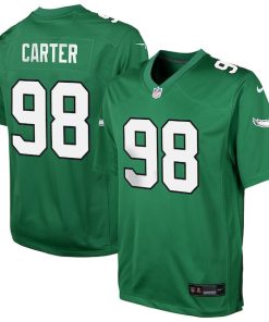 Jalen Carter Philadelphia Eagles Nike Youth Alternate Player Game Jersey - Kelly Green