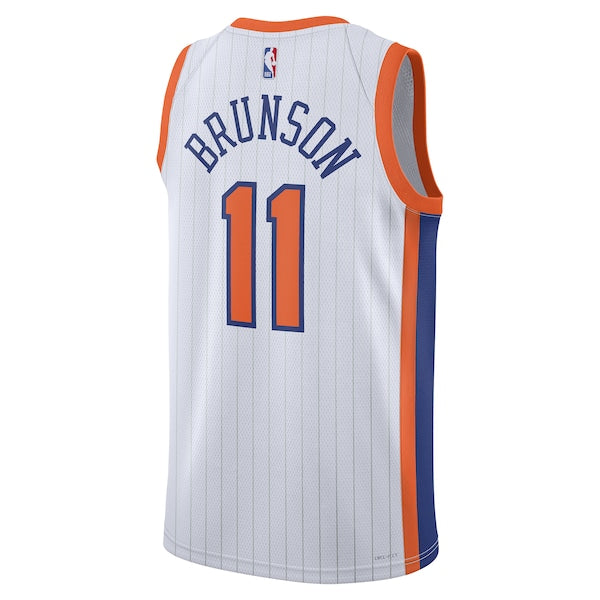Jalen Brunson New York Knicks Nike Unisex 2024/25 Swingman Player Jersey - City Edition - White - Image 3