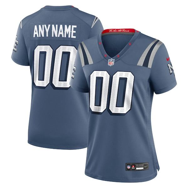 New England Patriots Nike Women's 2025 Rivalries Collection Custom Game Jersey - Storm Blue/Red/Navy - Image 2