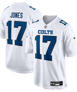 Alternative view of Daniel Jones Indianapolis Colts Nike Fashion Game Jersey - Tundra White/Black