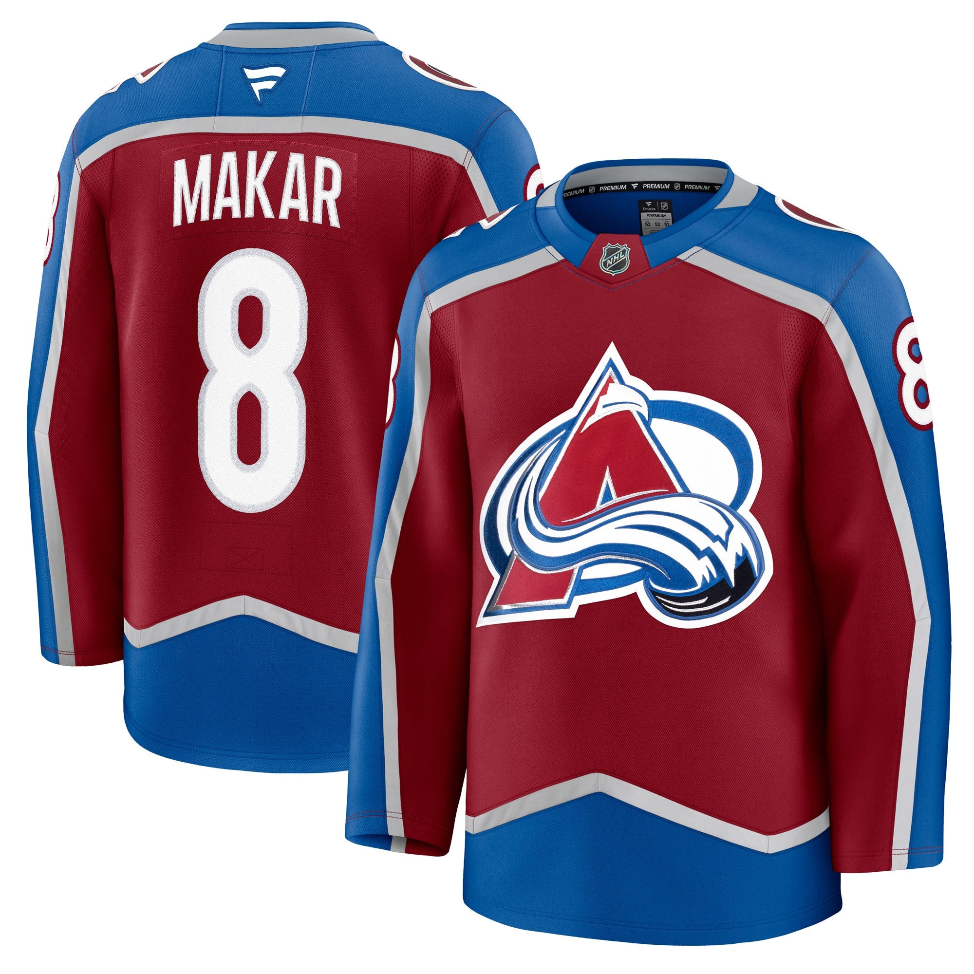 Cale Makar Colorado Avalanche Alternate Premium Jersey - Navy/Burgundy/White - Image 10